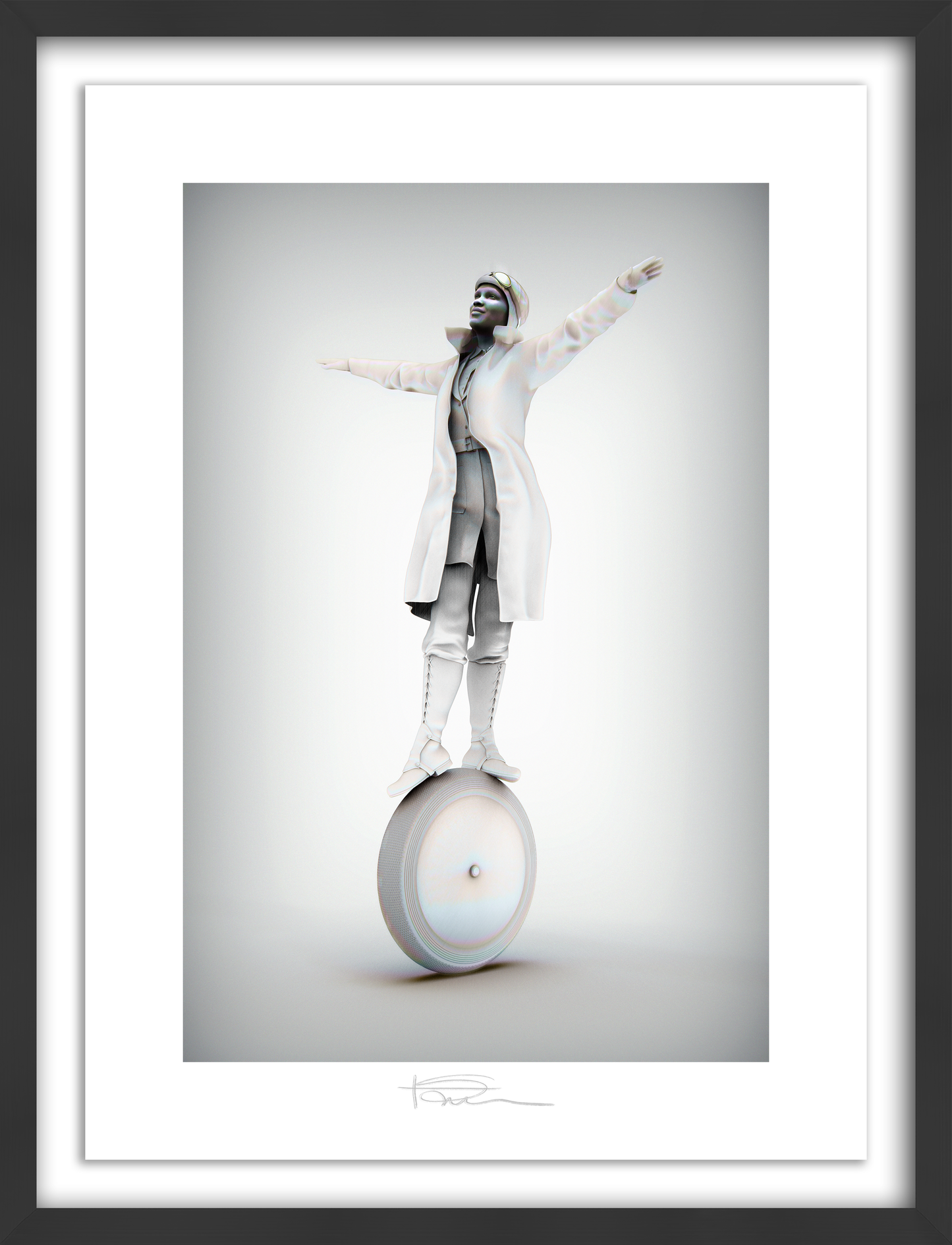 The Aviator Graphite 22" x 16"