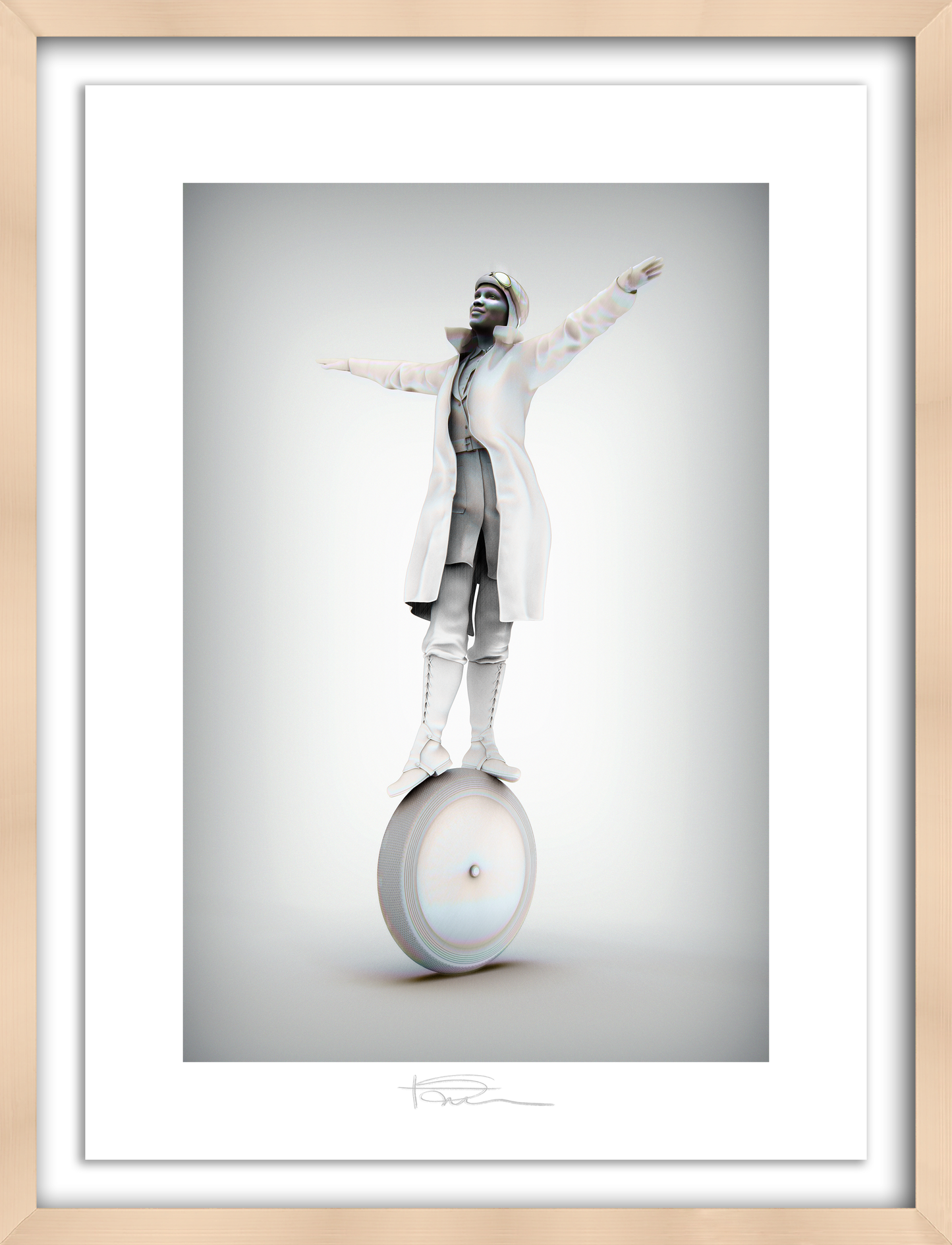 The Aviator Graphite 22" x 16"