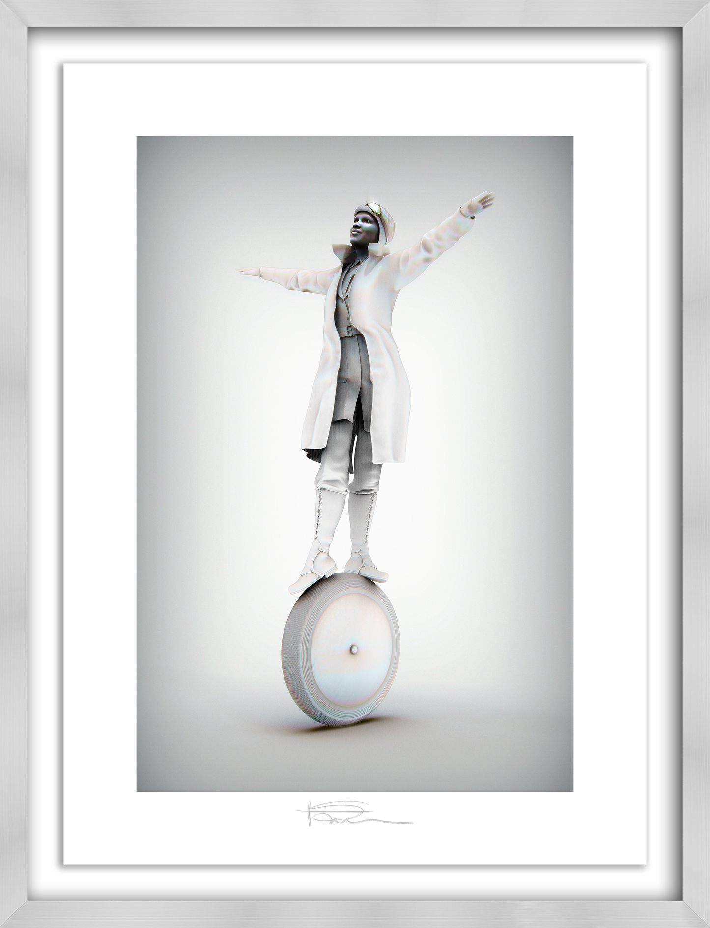 The Aviator Graphite 22" x 16"