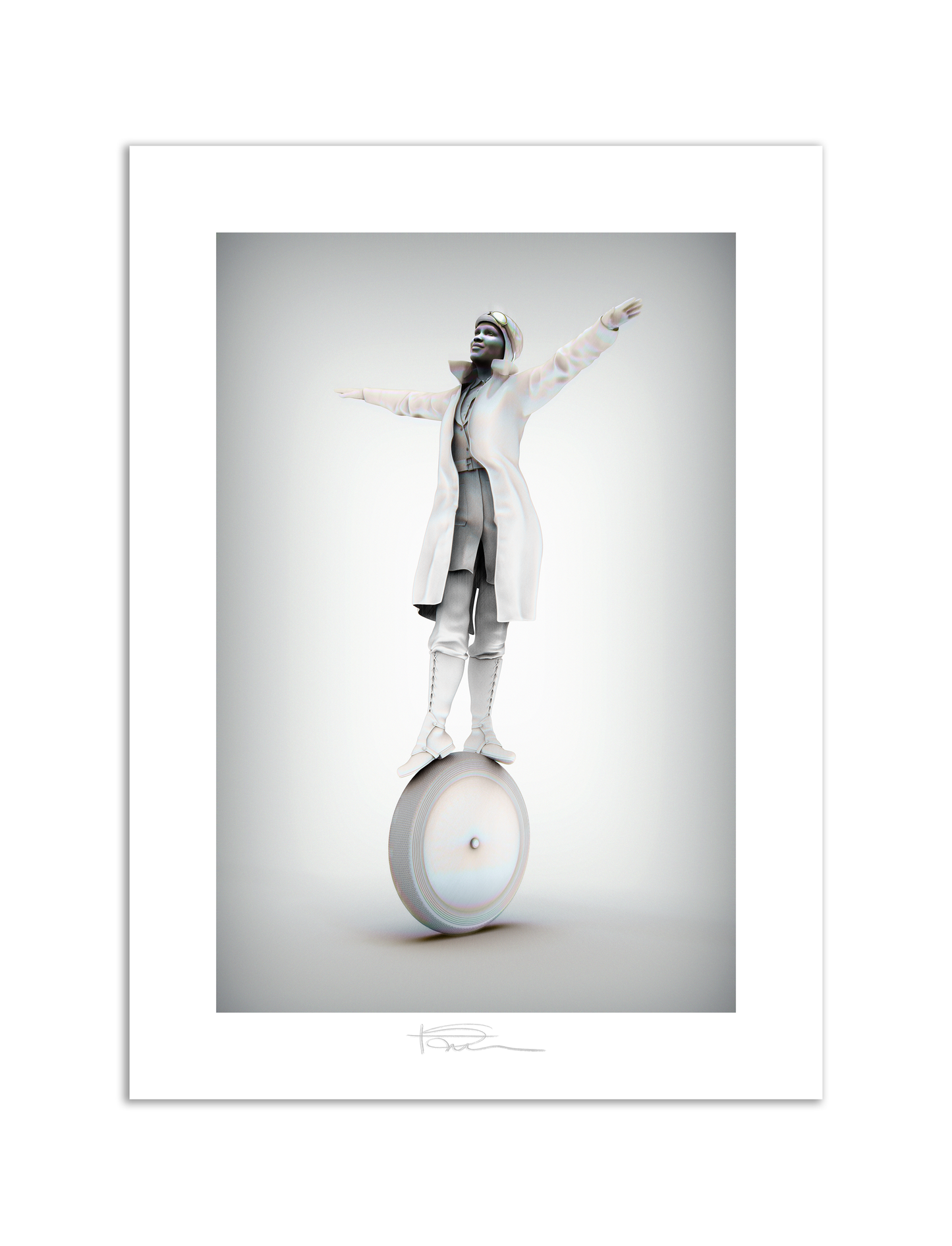 The Aviator Graphite 22" x 16"
