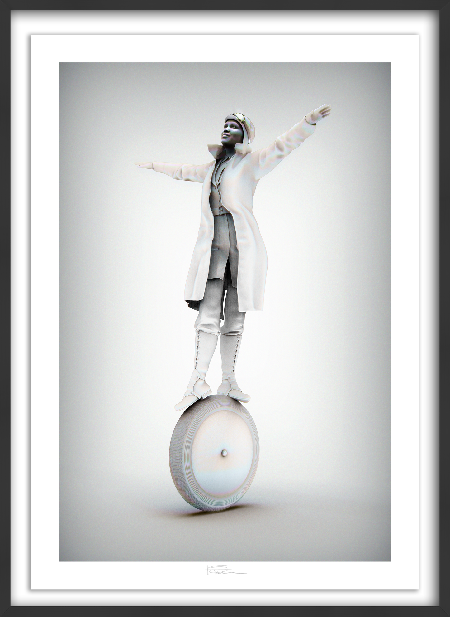 The Aviator Graphite 40" x 28"