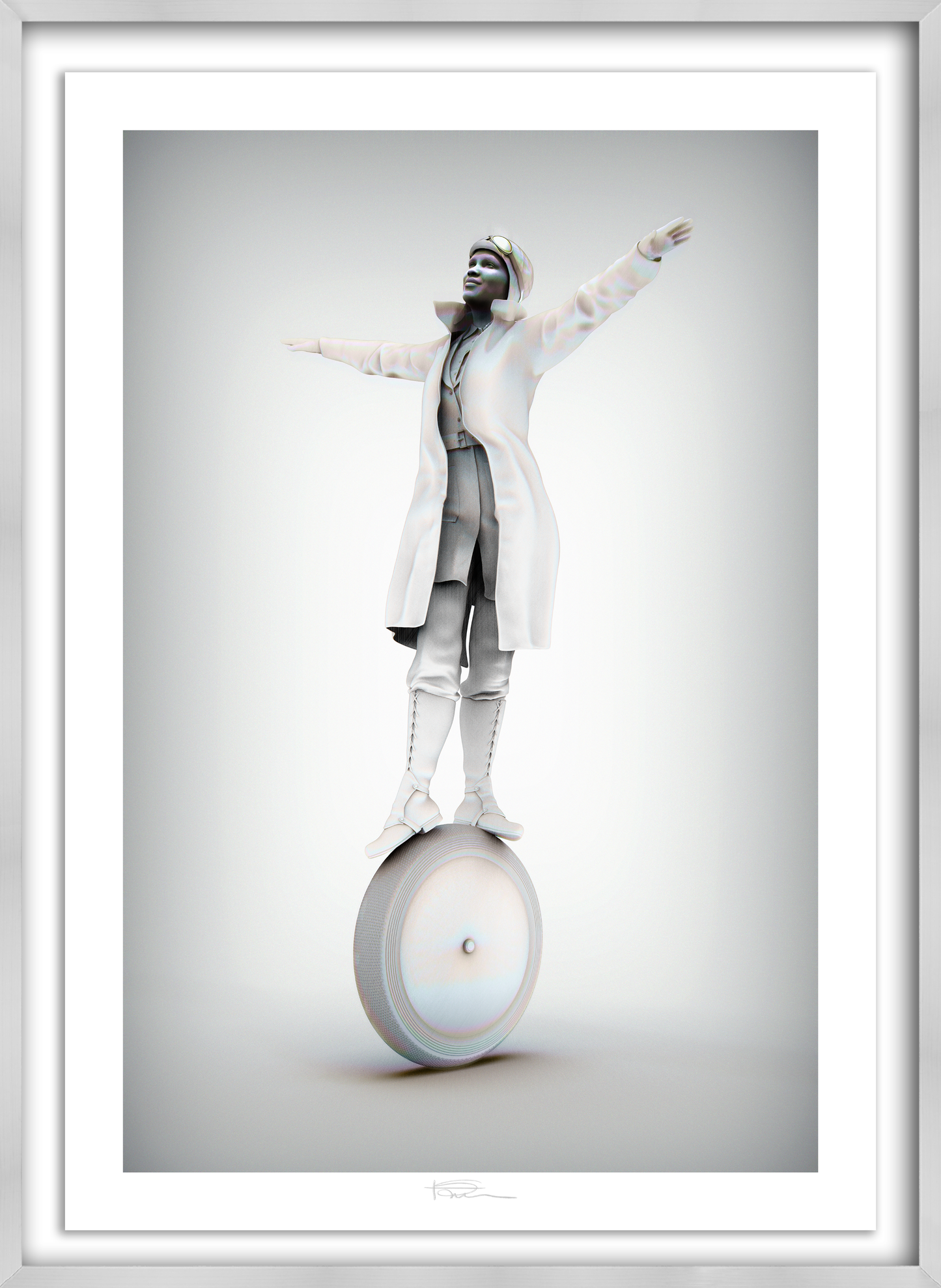 The Aviator Graphite 40" x 28"