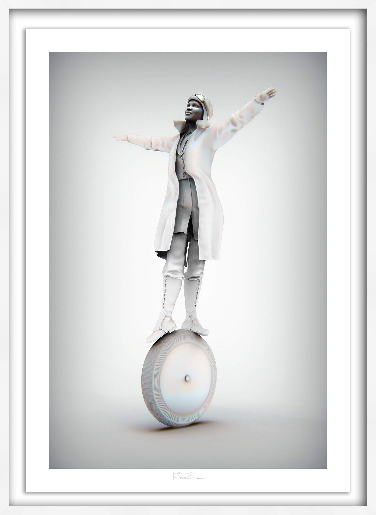 The Aviator Graphite 40" x 28"