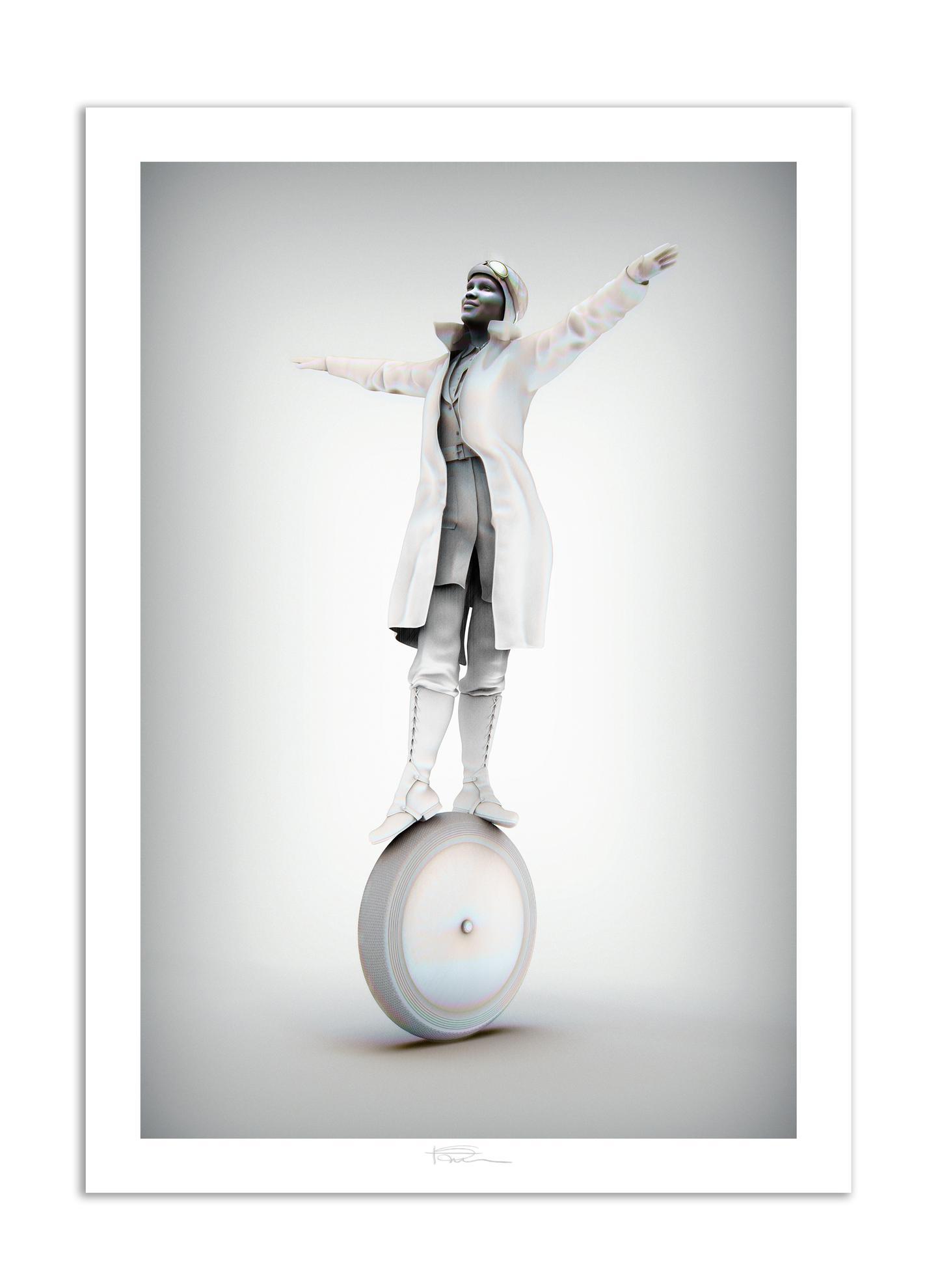 The Aviator Graphite 40" x 28"