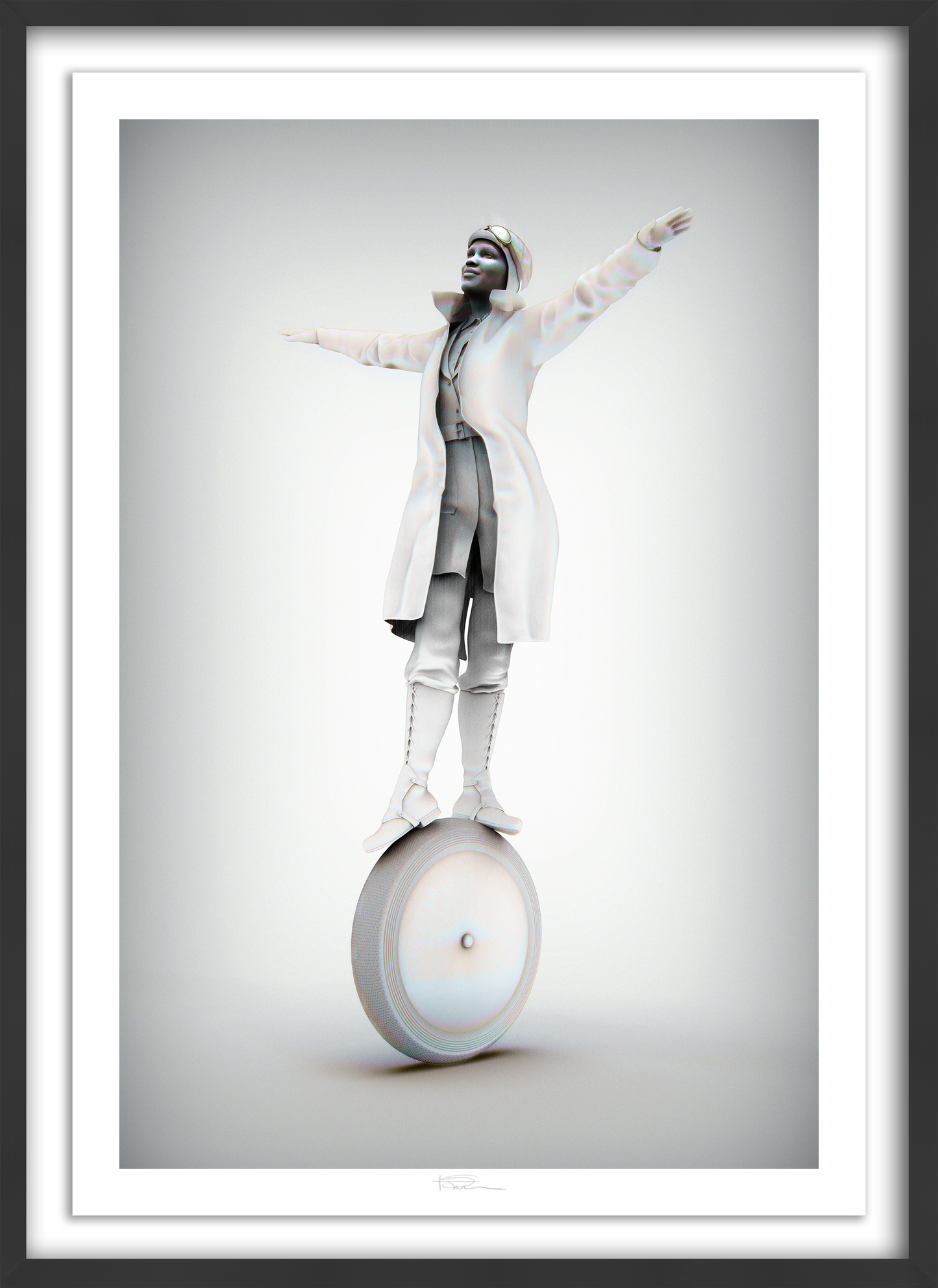 The Aviator Graphite 49" x 34"