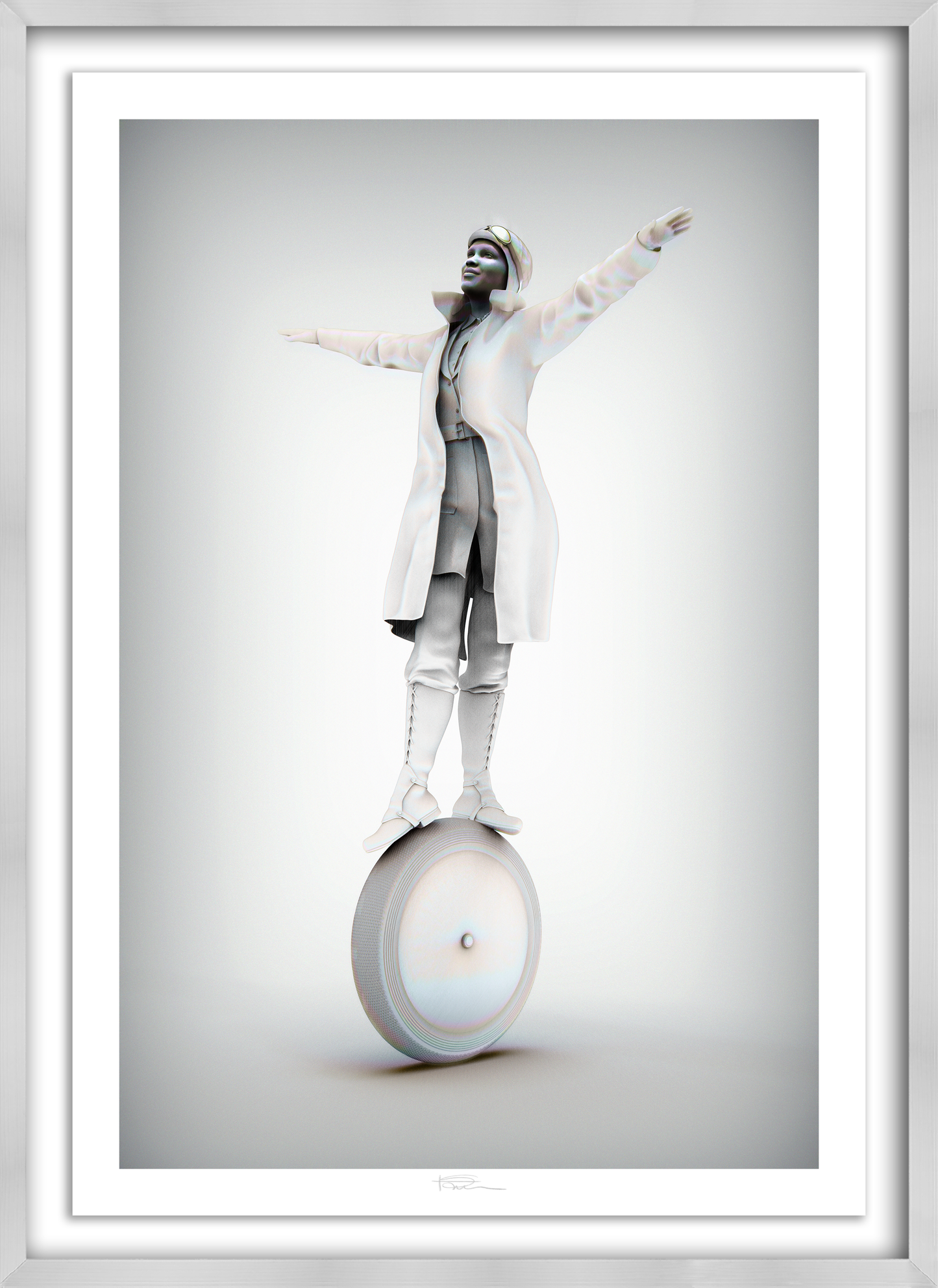 The Aviator Graphite 49" x 34"