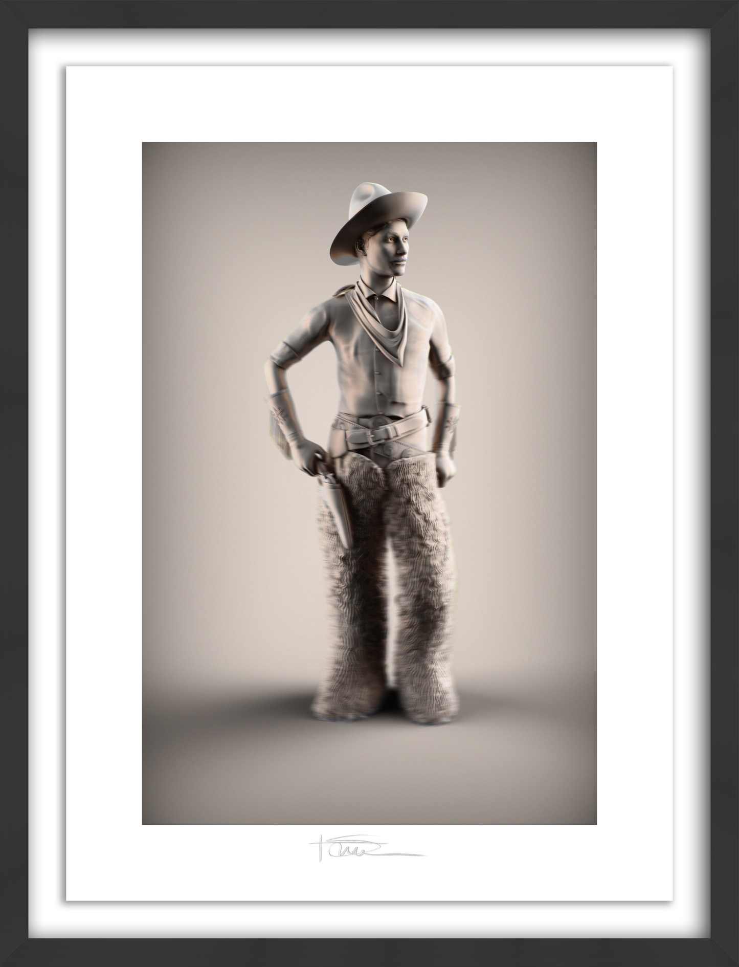 Wooly Boy Graphite 22" x 16"