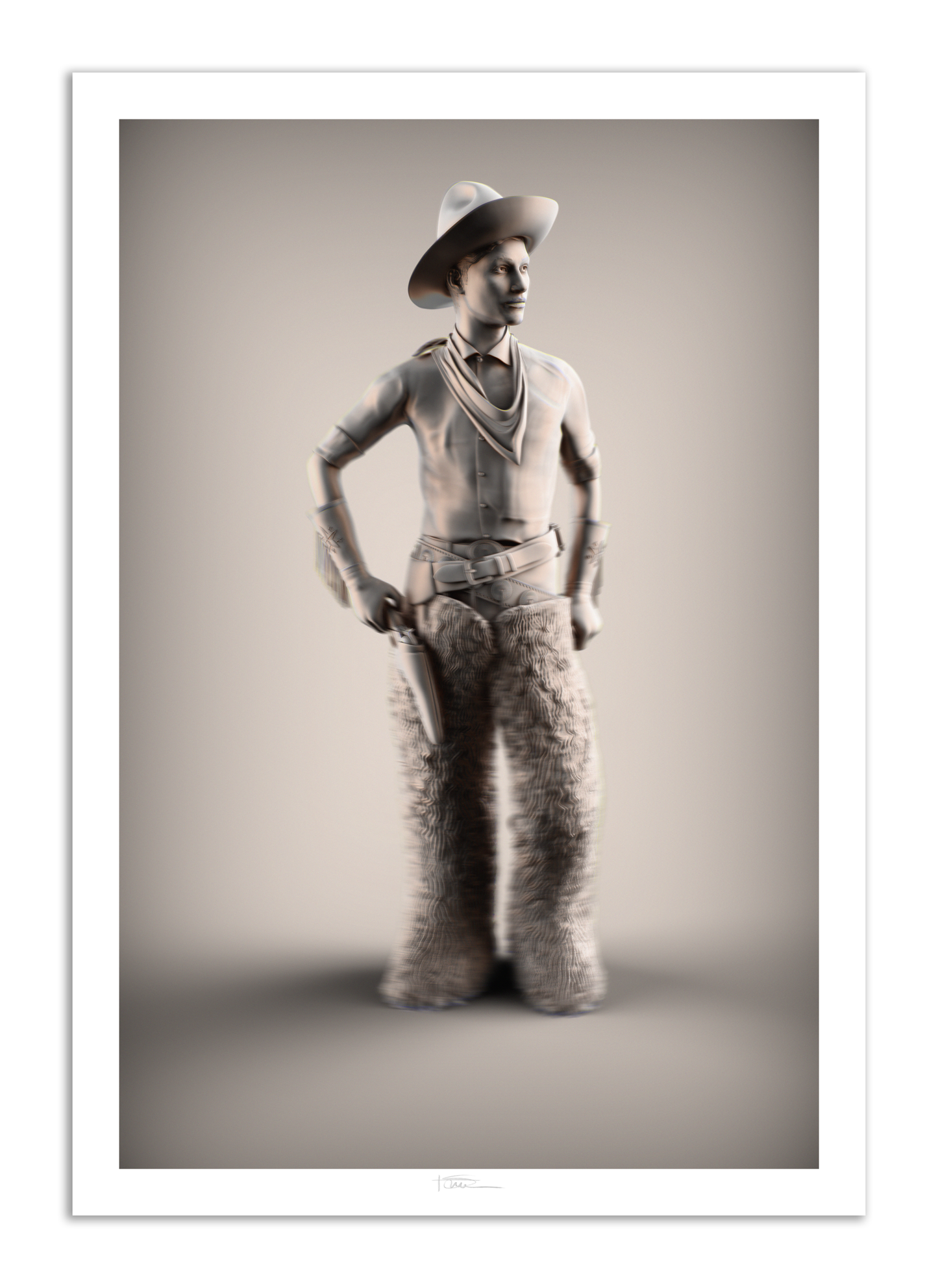 Wooly Boy Graphite 49" x 34"