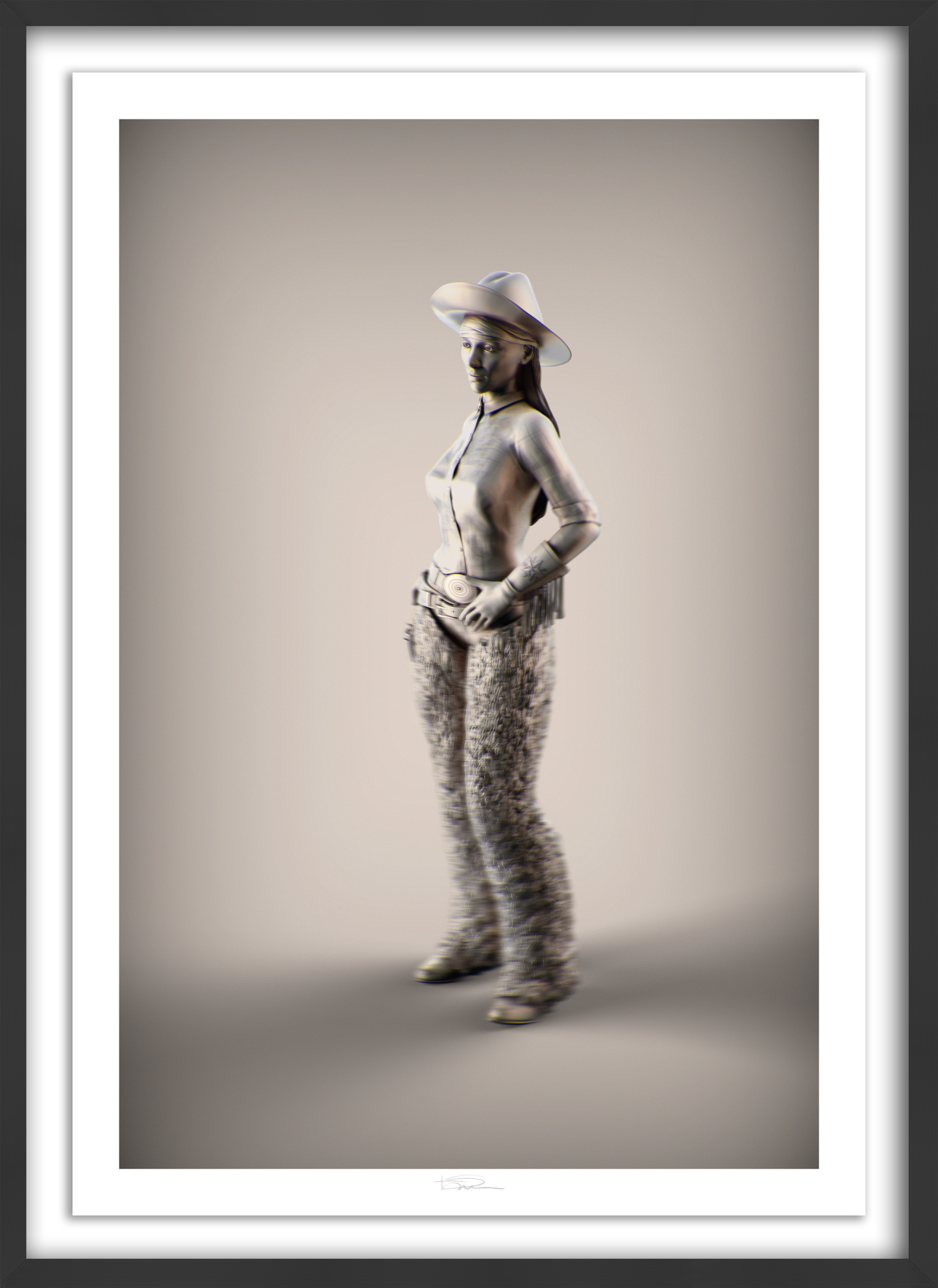 Wooly Girl Graphite 49" x 34"