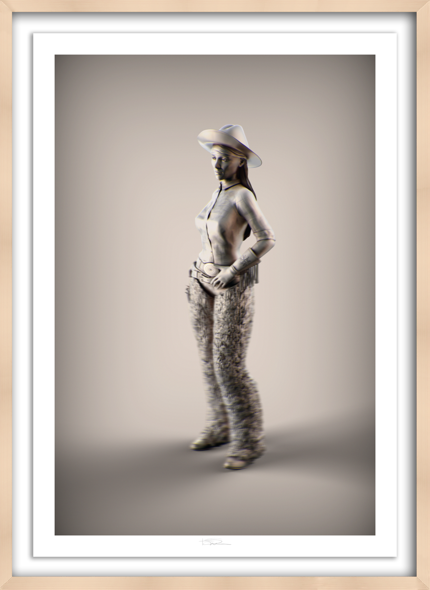 Wooly Girl Graphite 49" x 34"