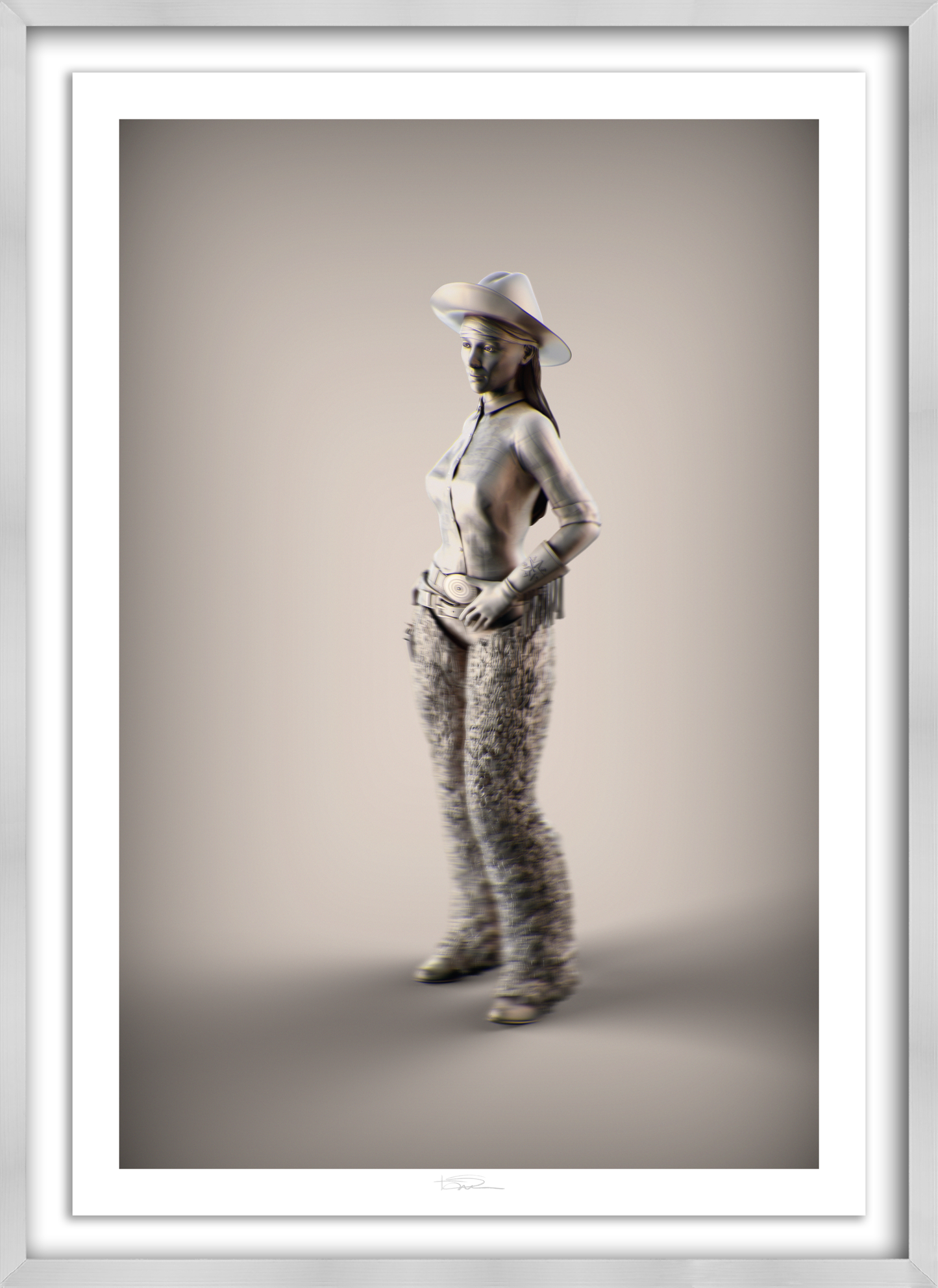 Wooly Girl Graphite 49" x 34"